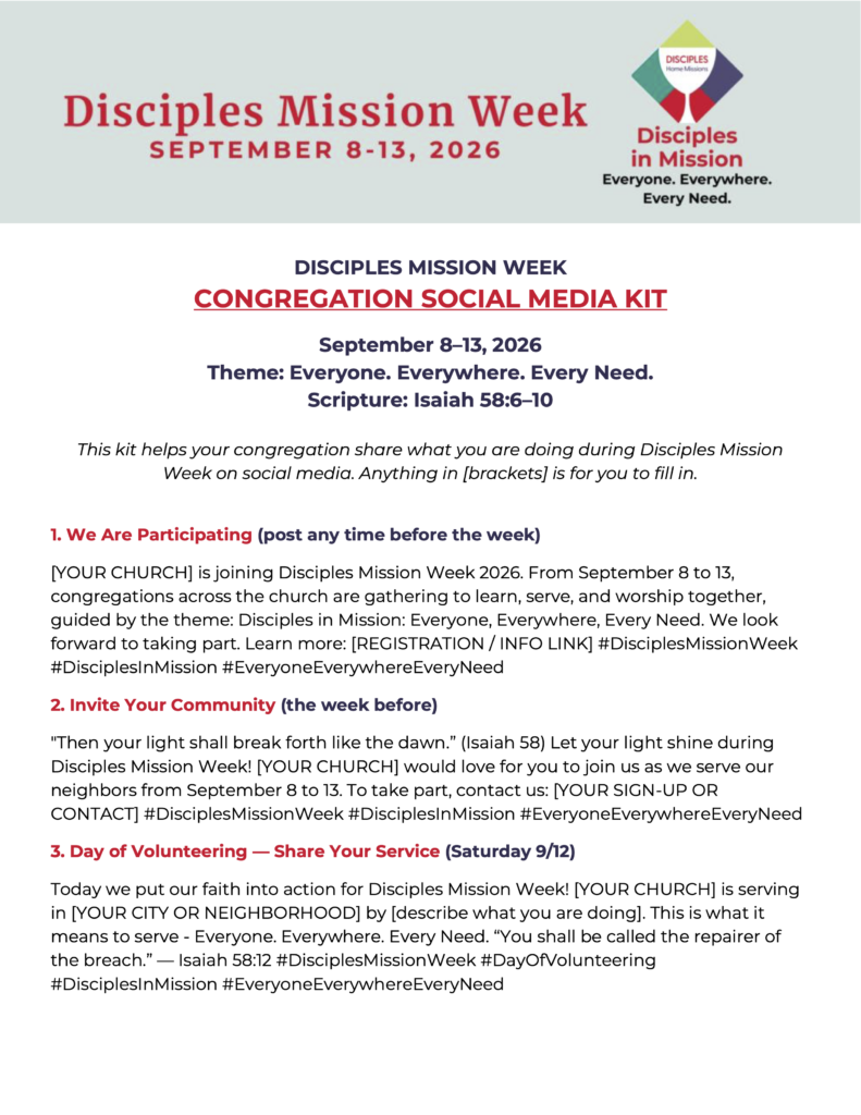 Congregation Social Media Kit