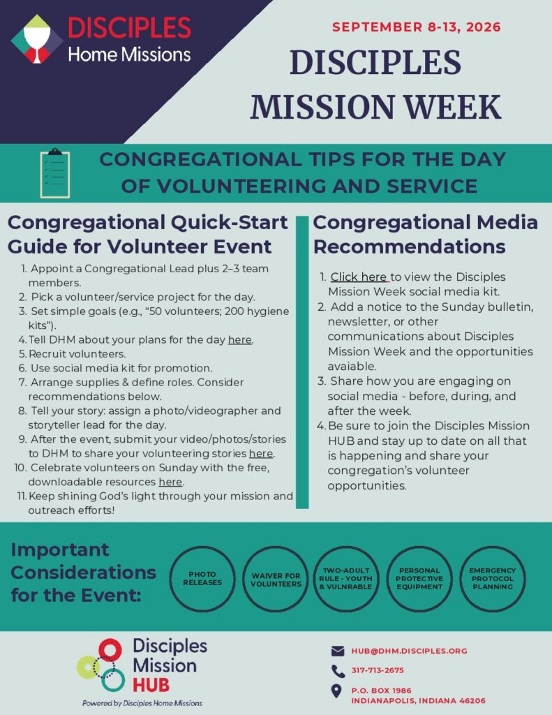 Congregational Tips for the Day of Volunteering & Service